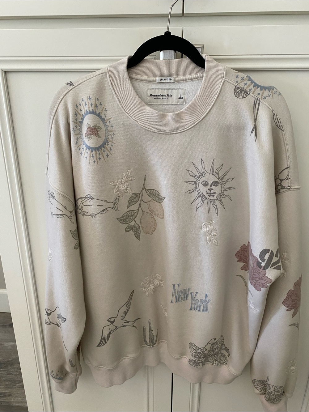 Abercrombie & Fitch Rare Soft A&F Fleece Oversized Women’s Sweatshirt size L